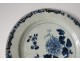 2 plates china china company India white blue bamboo flowers Kangxi 18th