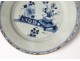 2 plates china china company India white blue bamboo flowers Kangxi 18th