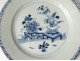 2 plates china china company India white blue bamboo flowers Kangxi 18th