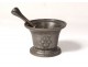 Apothecary mortar pestle bronze bronze flowers lily knocker XVIIth century