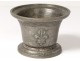 Apothecary mortar pestle bronze bronze flowers lily knocker XVIIth century