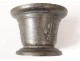 Apothecary mortar pestle bronze bronze flowers lily knocker XVIIth century