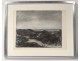 Engraving Veldhoen seascape dune Netherlands Holland seaside beach twentieth