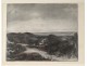 Engraving Veldhoen seascape dune Netherlands Holland seaside beach twentieth