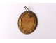 Small painted miniature oval pendant portrait young child nineteenth century