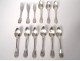 Lot covered spoons 12PC silver coat of arms Old man Lorillon 1032gr nineteenth