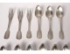 Lot covered spoons 12PC silver coat of arms Old man Lorillon 1032gr nineteenth