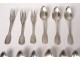 Lot covered spoons 12PC silver coat of arms Old man Lorillon 1032gr nineteenth