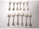 Lot covered spoons 12PC silver coat of arms Old man Lorillon 1032gr nineteenth