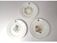 Table service 23 porcelain plates Sèvres flowers Napoleon III XIXth