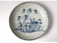 Hollow plate porcelain plate Company India white-blue garden Kangxi 18th