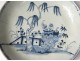 Hollow plate porcelain plate Company India white-blue garden Kangxi 18th