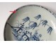 Hollow plate porcelain plate Company India white-blue garden Kangxi 18th