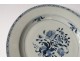 Hollow plate porcelain plate Company India white-blue garden Kangxi 18th