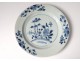 Hollow plate porcelain plate Company India white-blue garden Kangxi 18th