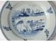 Hollow plate porcelain plate Company India white-blue garden Kangxi 18th