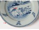 Hollow plate porcelain plate Company India white-blue garden Kangxi 18th