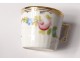 Coffee service dinette child porcelain flowers gilding cups jug nineteenth