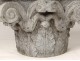Corinthian capital sculpture gray marble leaf acanthus eighteenth century