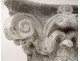 Corinthian capital sculpture gray marble leaf acanthus eighteenth century