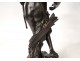 Bronze sculpture Mathurin Moreau Diane huntress woman bow arrow nineteenth