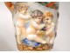 Pair pots cutlery porcelain Capodimonte fauns cherubs Bacchus nineteenth