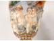 Pair pots cutlery porcelain Capodimonte fauns cherubs Bacchus nineteenth