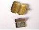 Lot snuffboxes box cigarettes box metal wood flowers nineteenth century