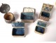 Lot 11 Round Boxes Miniature Boxes Metal Characters Women Nineteenth