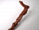 Cane monoxyle Popular Art carved wood Thorny Eve snake bishop 1882