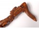 Cane monoxyle Popular Art carved wood Thorny Eve snake bishop 1882