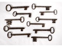 Lot 11 key old wrought iron keys antique castle key eighteenth nineteenth
