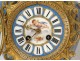 Pendulum clock bronze gilded porcelain Sèvres rams Napoleon III nineteenth