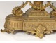 Pendulum clock bronze gilded porcelain Sèvres rams Napoleon III nineteenth