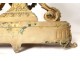 Pendulum clock bronze gilded porcelain Sèvres rams Napoleon III nineteenth
