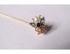 Tie pin solid gold 18K ruby insect bee gold nineteenth century