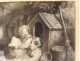 Drawing young child reading dog niche gilt frame romantic nineteenth century