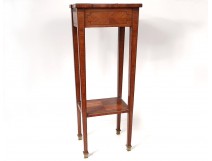 Small flying table cabaret living room wood marquetry rose bronze nineteenth