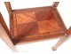 Small flying table cabaret living room wood marquetry rose bronze nineteenth
