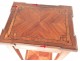 Small flying table cabaret living room wood marquetry rose bronze nineteenth
