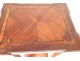 Small flying table cabaret living room wood marquetry rose bronze nineteenth