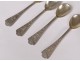 4 spoons with salts solid silver Minerva goldsmiths Gabert &amp; Conreau twentieth