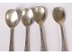 4 spoons with salts solid silver Minerva goldsmiths Gabert &amp; Conreau twentieth