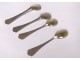 4 spoons with salts solid silver Minerva goldsmiths Gabert &amp; Conreau twentieth
