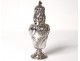 Sterling silver shaker Minerva goldsmith Jules Monney flowers 140gr nineteenth