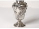 Sterling silver shaker Minerva goldsmith Jules Monney flowers 140gr nineteenth