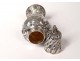Sterling silver shaker Minerva goldsmith Jules Monney flowers 140gr nineteenth