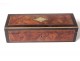 Glove box marquetry burr walnut wood blackened brass Napoleon III nineteenth