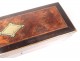 Glove box marquetry burr walnut wood blackened brass Napoleon III nineteenth