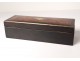 Glove box marquetry burr walnut wood blackened brass Napoleon III nineteenth